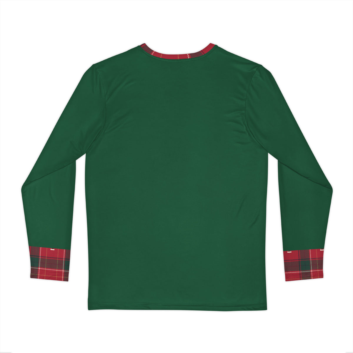 Matching family Christmas pajama top for adults, long sleeve – back view