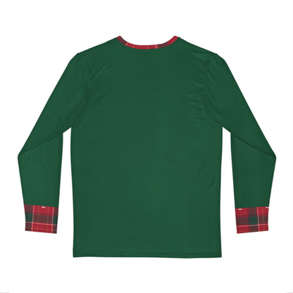 Matching family Christmas pajama top for adults, long sleeve – back view