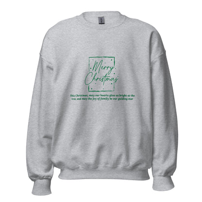 Sport grey adult Merry Christmas family quote sweatshirt