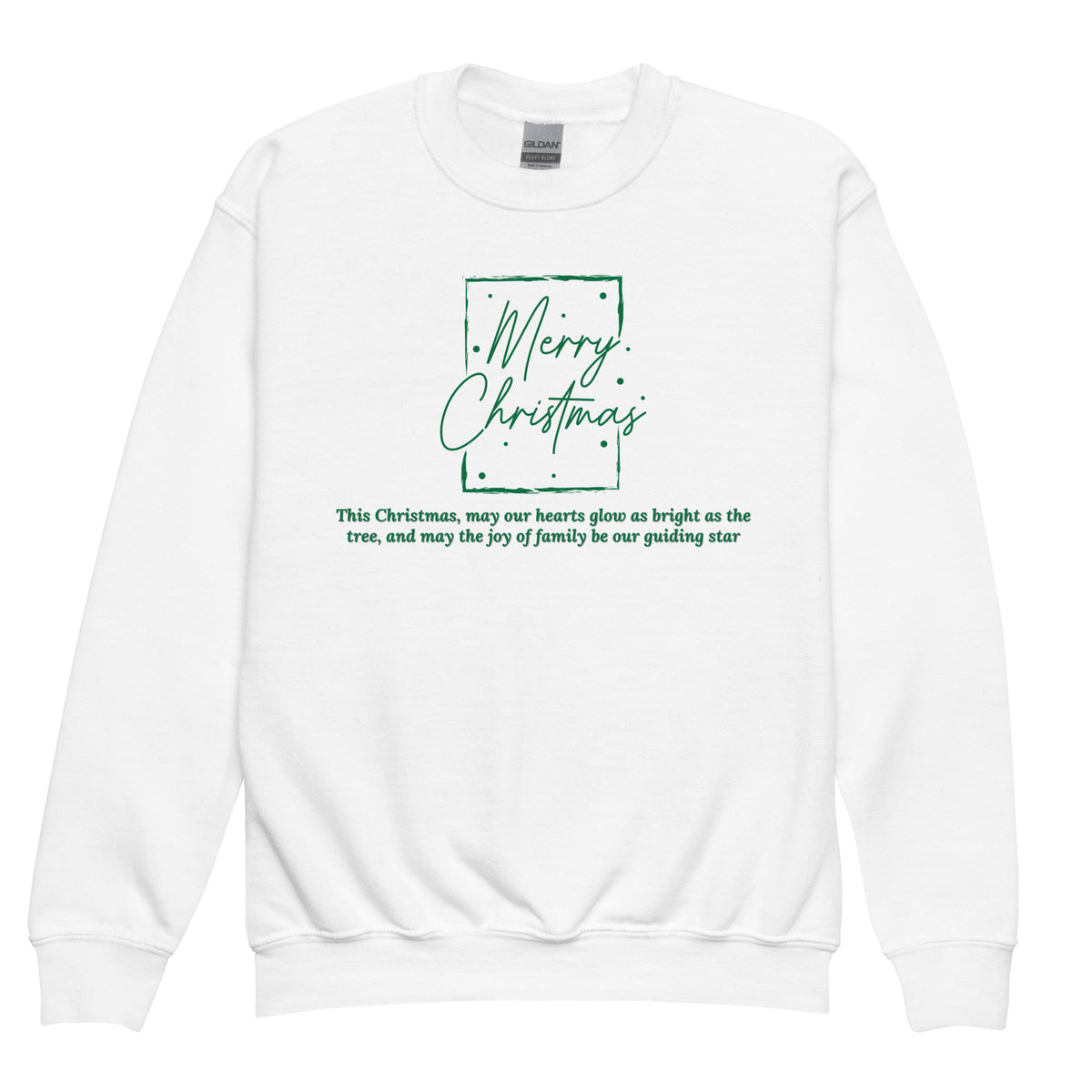 White kids Merry Christmas family quote sweatshirt