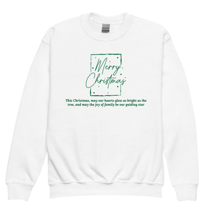 White kids Merry Christmas family quote sweatshirt